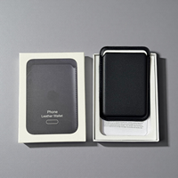 Dompet Kartu Magnetik Kulit, Penutup Ponsel, Tempat Kartu untuk Casing Magnet, Cocok untuk Semua iPhone, Tas Belakang Ponsel Magnet Kartu