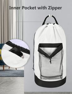 Mochila de Lavandería Resistente de 115L con Correas para los Hombros, Bolsa Grande para Ropa Sucia, Bolsa de Lavandería para Viajes, Playa y Camping - Product Image 4