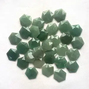 Factory price Natural Crystal Hand carved 30 mm green aventurine crystal six-pointed star for gift