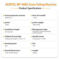 Máquina de Nieve con Control en la Nube NORTEC, Sistema de Control Automático para Máquinas de Nieve, Máquina de Nieve Artificial para Salas de Nieve, Máquina de Nieve Realista en Venta