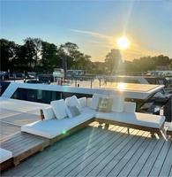Nouveau Bateau-Maison Flottant Amovible de 12m, 2 Chambres, Type Hôtel avec Climatisation et Bar, MP3 et Canapés – Idéal Airbnb
