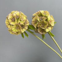 Fleur artificielle Scabiosa L830 en soie, fausse boule de Scabie réaliste faite à la main, décoration florale pour mariage et maison