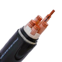 Cable de Alimentación Trifásico de Cuatro Hilos con Aislamiento de PVC y Núcleo de Cobre YJV, 0.6kV 1kV, Estándar Nacional