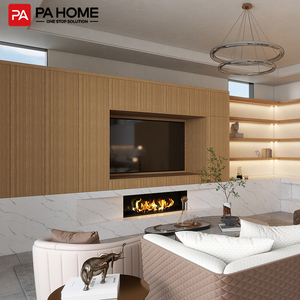 Meuble TV <span class=keywords><strong>de</strong></span> style minimaliste PA, armoire <span class=keywords><strong>de</strong></span> télévision personnalisée avec foyer, meuble <span class=keywords><strong>de</strong></span> salon en bois massif - Product Image 2