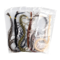 Lot de 10 plumes de coq artisanales pour accessoires capillaires, plumes de grizzly pour la pêche à la mouche, extensions de cheveux