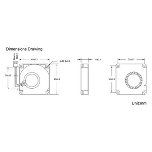 40X40X10mm 24v Brushless <span class=keywords><strong>Blower</strong></span> Fan 40mm Car Seat Cooling Dc Mini Centrifugal Fan <span class=keywords><strong>Air</strong></span> dc <span class=keywords><strong>Blower</strong></span> Fan - Product Image 6