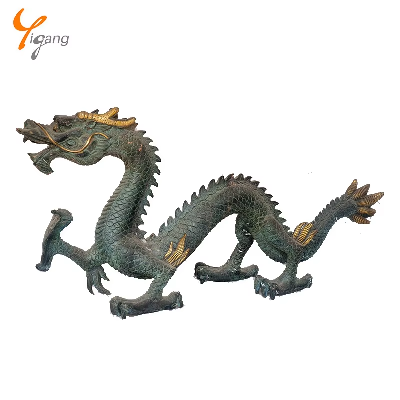 ドラゴンブロンズ像有名ドラゴン彫刻ホームデコレーション模造