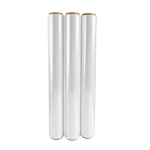 Soft <b>Plastic</b> Stretch Film <b>Shrink</b> Wrap Roll PE and LLDPE Cling Film Moisture Proof Cast Processing Type - Product Image 1