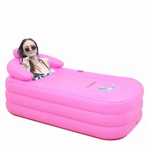 Hot selling colorful portable eco-friendly PVC foldable warm bathtub for adult inflat spas