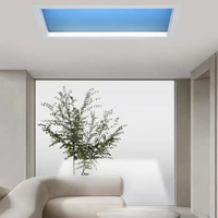 Led Smart Blue Skylights Lumière artificielle du soleil Panneau lumineux Simple Éclairage moderne Personnalité Plafonnier Lumière artificielle du soleil