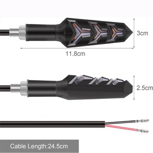 ไฟเลี้ยวรถจักรยานยนต์แบบไหลต่อเนื่อง พร้อมหลอดไฟ 12V และ 12 หลอด เหมาะสำหรับจักรยานยนต์ รถเอทีวี และรถครุยเซอร์ - Product Image 5