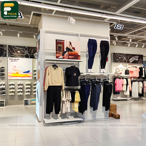 Custom Premium Fashion Store Apparel Cabinet <b>Wall</b> Shelving Rack Cashwrap Counter Unit - Product Image 3