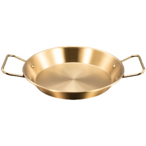 Poêle à <span class=keywords><strong>paella</strong></span> en acier inoxydable espagnol Nicety, poêle à frire pour fruits de mer avec double poignée, cuisine, restaurant, différentes tailles de poêles à frire - Product Image 5