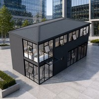 bureaux en conteneur modulaire moderne à 2 étages Panneaux sandwich de luxe Structure en acier Maison en conteneur Bureau