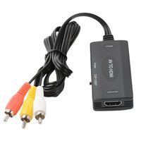 100cm 3FT HDMI vers AV vers HDMI RCA Câble 1080P AV2HDMI HDMI2AV Signal numérique 3rca Convertisseur Câble Box pour TV VHS DVD Records
