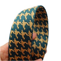 Sangles Jacquard 100 % Polyester Pied-de-Poule 38mm/50mm, Sangles de Bagage, Ceintures, Sangles pour Animaux, Sangles de Fixation pour Sacs et Chaussures