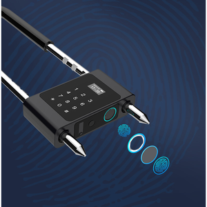 Glomarket Intelligent Fingerprint U-shaped Ble <b>Lock</b> Can Password Swipe Mechanical <b>Key</b> Unlocking for Office Shop Glass Door - Product Image 4