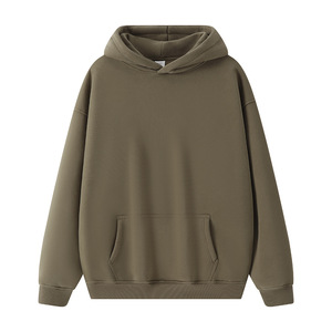 Felpe Pullover da <span class=keywords><strong>Uomo</strong></span> Invernali in Pile a Tinta Unita <span class=keywords><strong>con</strong></span> <span class=keywords><strong>Cappuccio</strong></span>, Maniche Lunghe e Tasca a Marsupio - Product Image 5