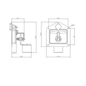 Serrure à poignée en T en acier inoxydable <span class=keywords><strong>pour</strong></span> boîte à outils de remorque de camion, serrure à poignée en T pliable - Product Image 4