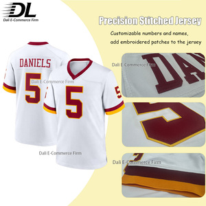 Hoogwaardige gestikte Washington shirts # 5 Jayden Daniels # 52 Stijlen Home Maroon Game Voetbaluniform Groothandel Herenkleding - Product Image 2