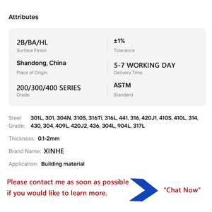 Bobina de Acero Inoxidable <span class=keywords><strong>310S</strong></span> 430 en Tira, ASTM JIS G SUS 409 BA, Superficie <span class=keywords><strong>SS</strong></span>, Bobina de Acero Inoxidable 201 2B - Product Image 6