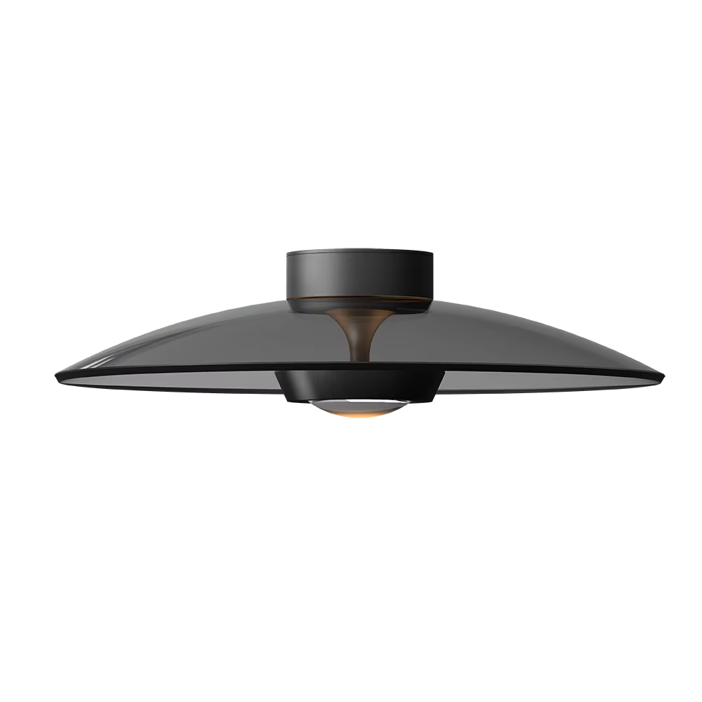 Modern Aluminum LED Ceiling Lamp Home Office AC Powered Switch Control Grey Brown 12W 18W