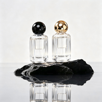 Botol Parfum Kaca Bening 30ml Isi Ulang Wadah Aroma Desain Silinder dengan Semprotan Snap Fit