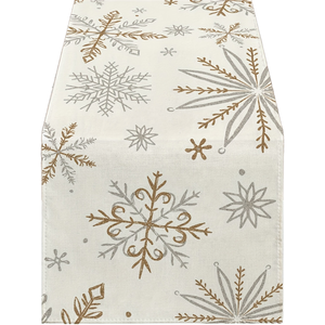 Floral Printed Woven Polyester Cotton Modern Waterproof Eco-Friendly <b>Table</b> <b>Runner</b> Decorative <b>Dining</b> <b>Table</b> Cloth for Home Events - Product Image 1