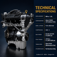 Nouvel ensemble moteur EcoBoost Turbo 1.0L 3 cylindres DOHC 12V essence, origine USA, pour Focus Fiesta Kuga Mondeo Escort
