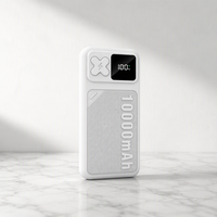 Batterie externe certifiée 3C, capacité 10000 mAh, design compact, charge rapide, chargeur portable avec câbles, écran LED