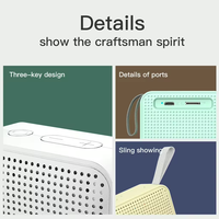 Haut-parleur de fête portable mini carré sans fil Bluetooth personnalisé avec carte TF, radio FM, son surround 360° extérieur, TWS, mains libres, 500 mAh, 5 W