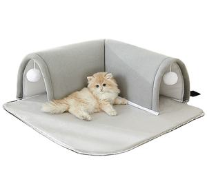 Innovatives Vier-Jahreszeiten-Katzen spielzeug bett mit Nest und Tunnel Neues Memory Foam-Haustier bett für Katzen aller Größen - Product Image 1