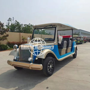 Voiture électrique bleue, voiture de tourisme électrique, voiture électrique rétro classique, voiture classique électrique homologuée pour la route, transport spécial - Product Image 1