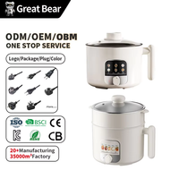 Mini-cuiseur électrique multifonction Great Bear, cuiseur à riz, revêtement antiadhésif, acier inoxydable, utilisation en extérieur, usage domestique