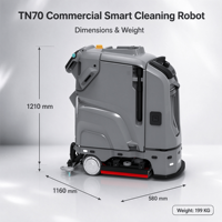 Robot de nettoyage autonome à commande vocale par application, évitant les obstacles, directement de l'usine, pour hôpitaux, écoles, aéroports, gares