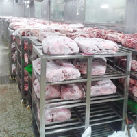 Chariot de transport alimentaire motorisé en acier inoxydable ZBHT, équipement de traitement et de stockage de viande suspendue, machine pour abattoir