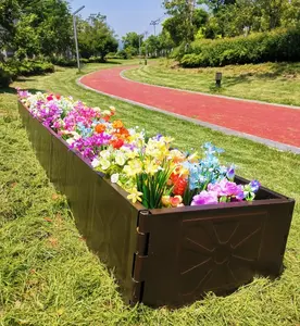 24cm de altura 3,6 metros de longitud Fácil de montar Borde de césped de metal Cama de jardín de acero Bordes Corten para paisajismo