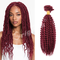 Originea Nouveauté Cheveux humains Remy Afro Kinky Ondulés Passion Bulk pour tresses au crochet et coiffures Spring Twist 50 grammes