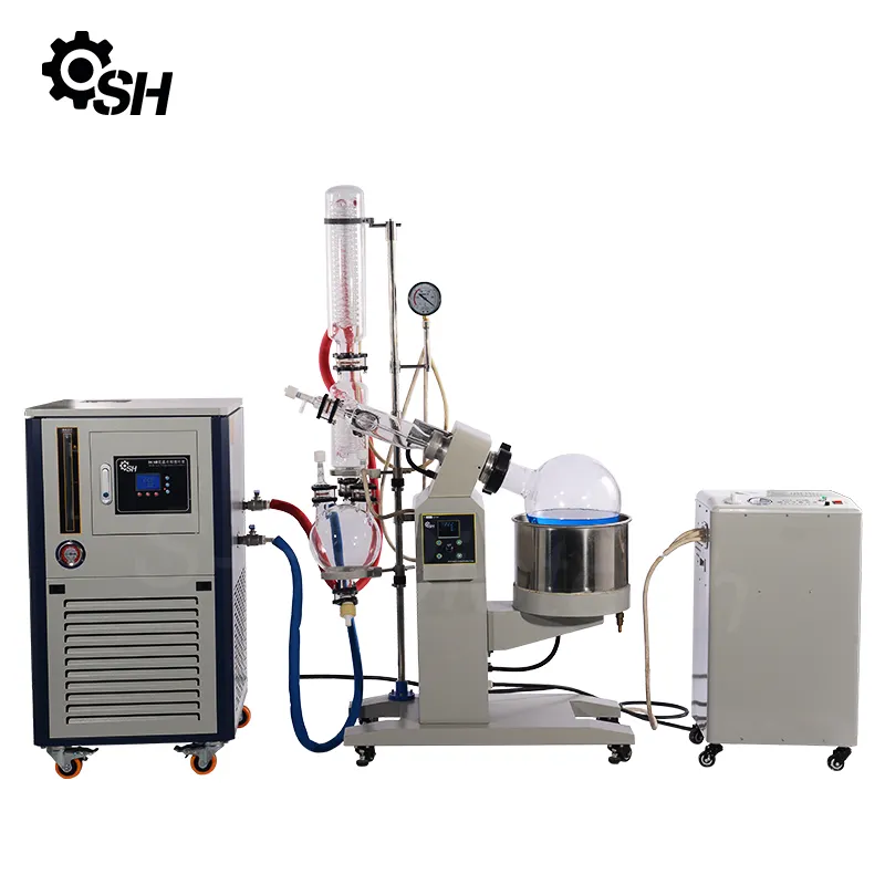 New Lab Rotary Evaporator 50 Liter With Vacuum Pump And Cooling Generator