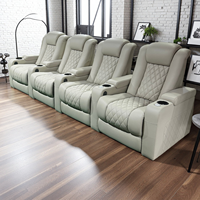 Fauteuil Inclinable Électrique Moderne Crème avec Port USB, pour Salon, École, Salle de Sport ou Cinéma