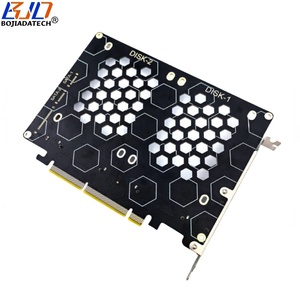 Tarjeta Adaptadora Convertidora PCI-E 4.0 X8 X16 a 2 Puertos SFF-8639 U.2 para SSD U2 NVME y SATA de 2.5 Pulgadas, Compatible con Bifurcación PCIe X4X4 - Product Image 4