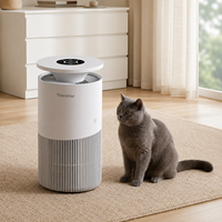 Purificateur d'air pour animaux de compagnie Teendow JH18F, filtre HEPA H13, filtre à charbon, 350m3/h CADR, purificateur d'air intelligent WiFi, élimination des poils, des squames et des odeurs