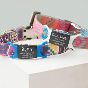 Etiquetas de Metal de silicona sin ruido para mascotas para grabar Collar de perro silencioso Acero inoxidable gatos personalizado deslizante en etiqueta de identificación de mascotas - Product Image 4