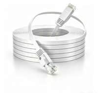Cable Ethernet Plano Cat6 de Calidad Premium, CCA UTP, Cable de Conexión RJ45 Delgado para Impresora, Laptop y Red