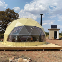 Dôme géodésique de luxe moderne de 30 m à triple couche avec structure de tente sphérique en PVC imperméable pour le glamping et les événements de mariage