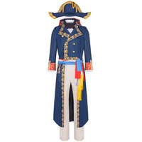 Costume de cosplay Napoléon pour homme, uniforme militaire royal, tenue d'historien, mode urbaine, fibre de cellulose régénérée