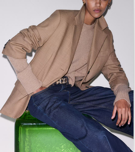 กางเกงยีนส์เดนิมสีน้ำเงินเข้มเอวสูงทรงขากว้างสำหรับผู้หญิง มีกระเป๋า ทรงหลวม เหมาะสำหรับใส่ลำลองในชีวิตประจำวันและชุดสไตล์สตรีท - Product Image 2