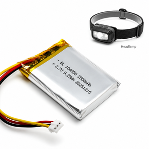 104050 3.7V 2500mAh Baterai Lithium Polymer LiPo Isi Ulang Pasokan Pabrik untuk Lampu Kepala Luar Ruangan - Product Image 1