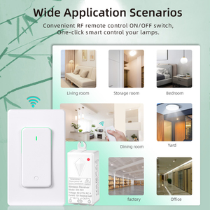 Simple <strong>Install</strong> Wireless IP66 Light <strong>Switch</strong> And 10A Receiver RF433 300 Feet Remote Control Ceiling Light For Home - Product Image 4