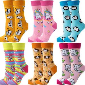 Traitement et personnalisation de nouvelles <span class=keywords><strong>chaussettes</strong></span> d'hiver à la mode pour hommes et femmes dans des conceptions drôles <span class=keywords><strong>Chaussettes</strong></span> mi-mollet sur le thème des animaux fruitiers - Product Image 2